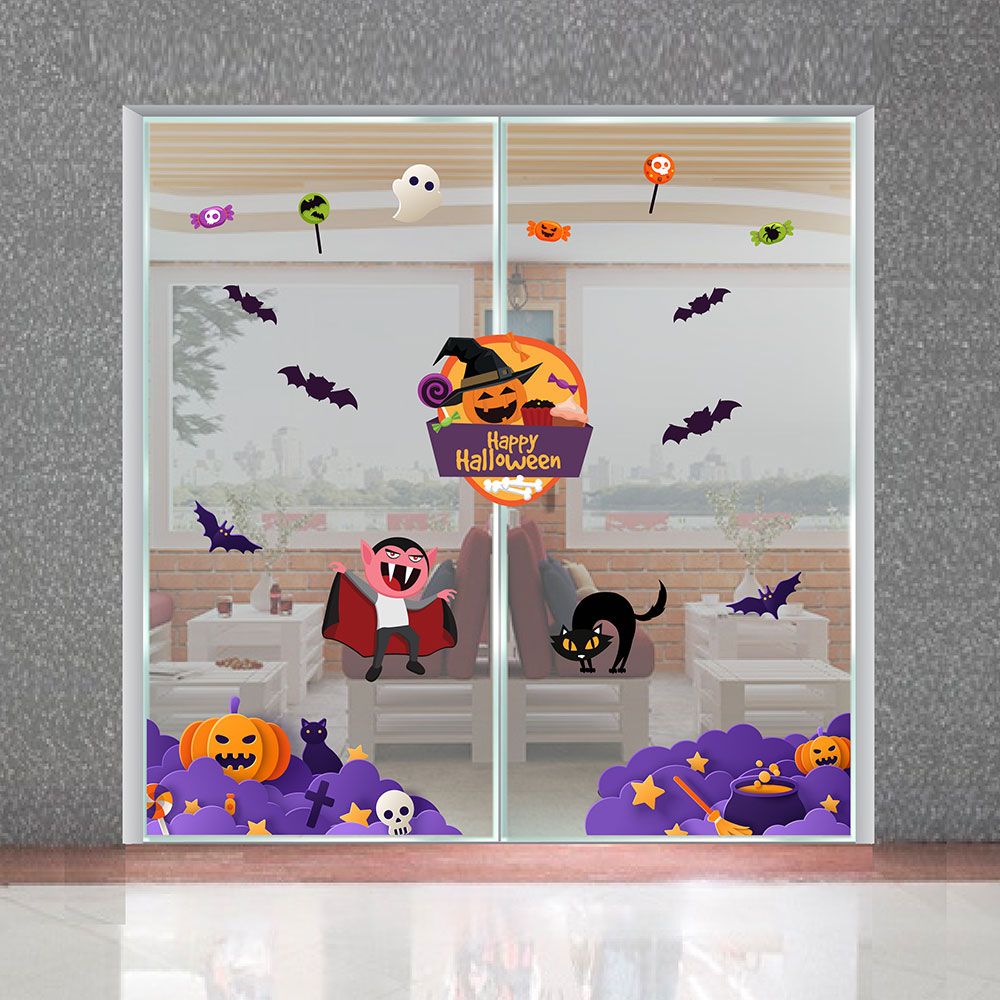 Decal trang trí Halloween 2020 combo lễ hội ma quái