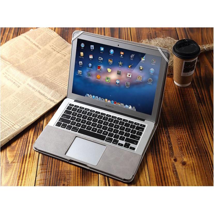 Bao da cao cấp Jisoncase cho Macbook (dạng quyển sổ) màu xám