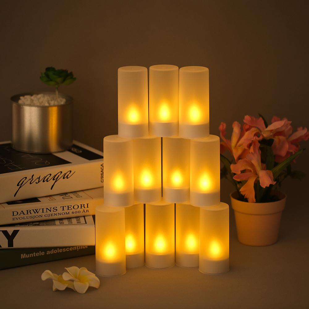 Set 12 Nến Điện Tử Sạc Điện Đèn Led