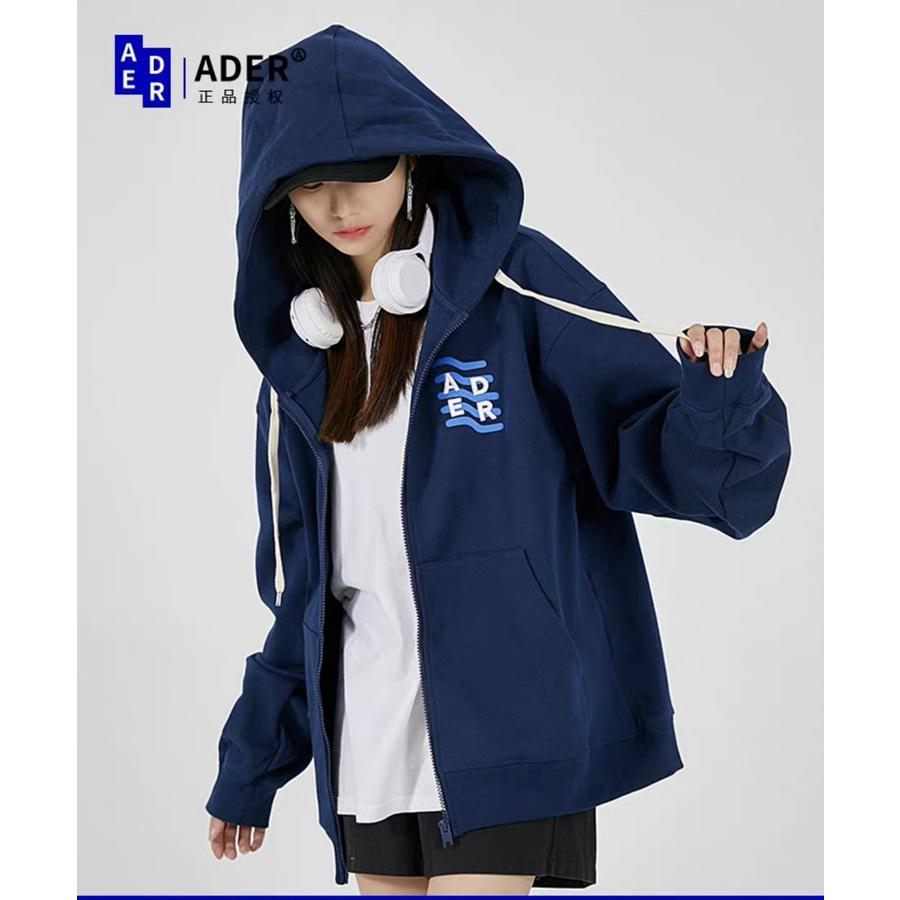 Áo Khoác Hoodie Nữ Dây Kéo Họa Tiết Chữ Thêu ADER Chất Nỉ Mềm Mịn Mẫu Mới Kgia fashion