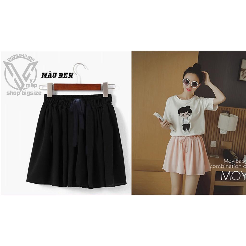 Quần đùi voan bigsize nhiều màu( đủ size 40-100kg