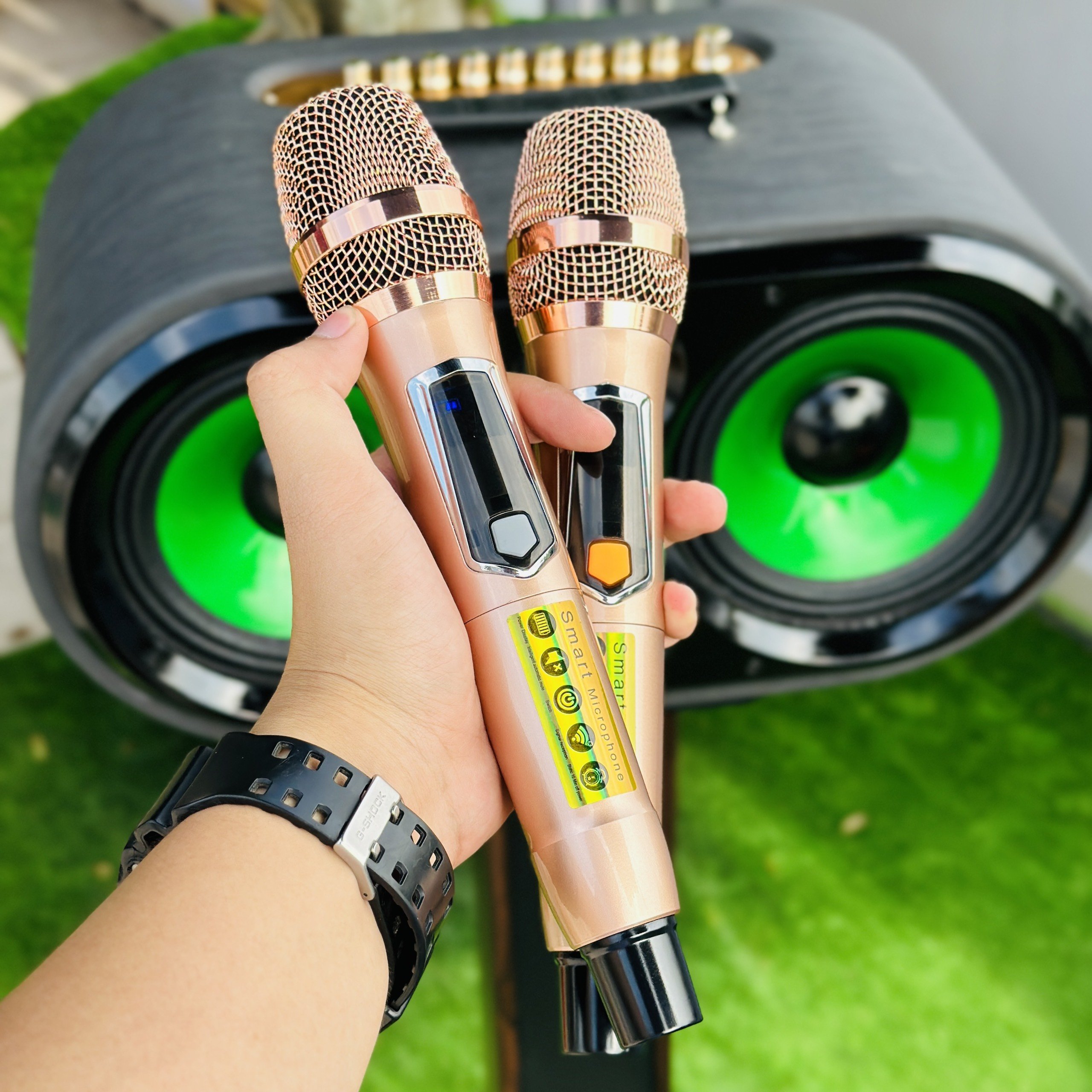 Loa Karaoke Xách Tay Mới Nhất 2024 - MTMAX DK12Pro - Loa 3 Đường Tiếng Công Suất Lớn 500W, Bass Đôi 2 Tấc, Âm Thanh Mạnh Mẽ, Đi Kèm 2 Micro Cao Cấp, Hàng Chính Hãng