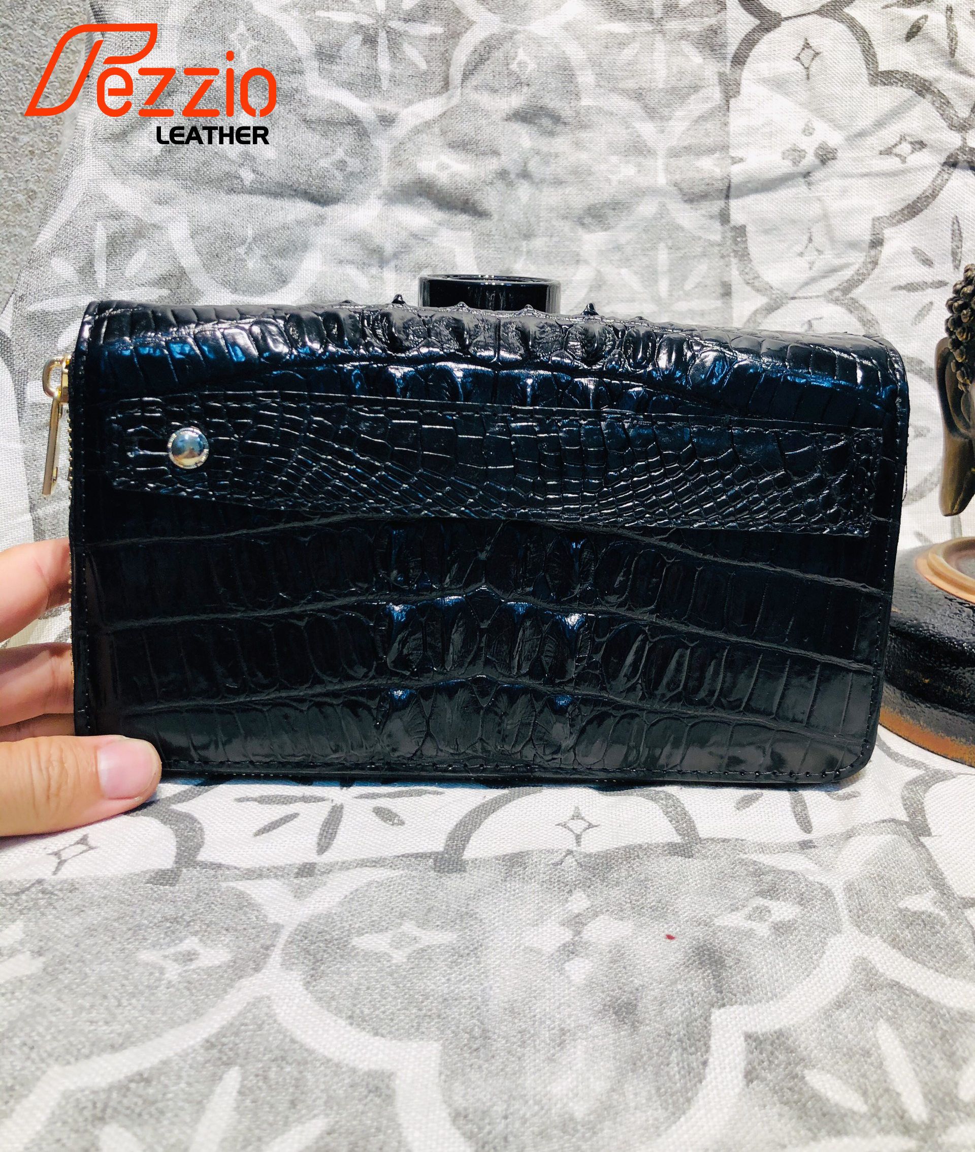 CLUTCH CẦM TAY DA CÁ SẤU FEZZIO NAM NỮ CAO CẤP