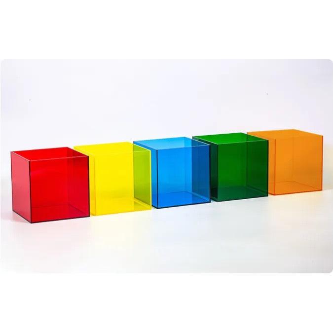 Hàng cao cấp, Hộp mica xuyên sáng nhiều màu sắc cho bàn làm việc,trang trí nhà cửa,Quà tặng,đựng đồ trang điểm,trang sức