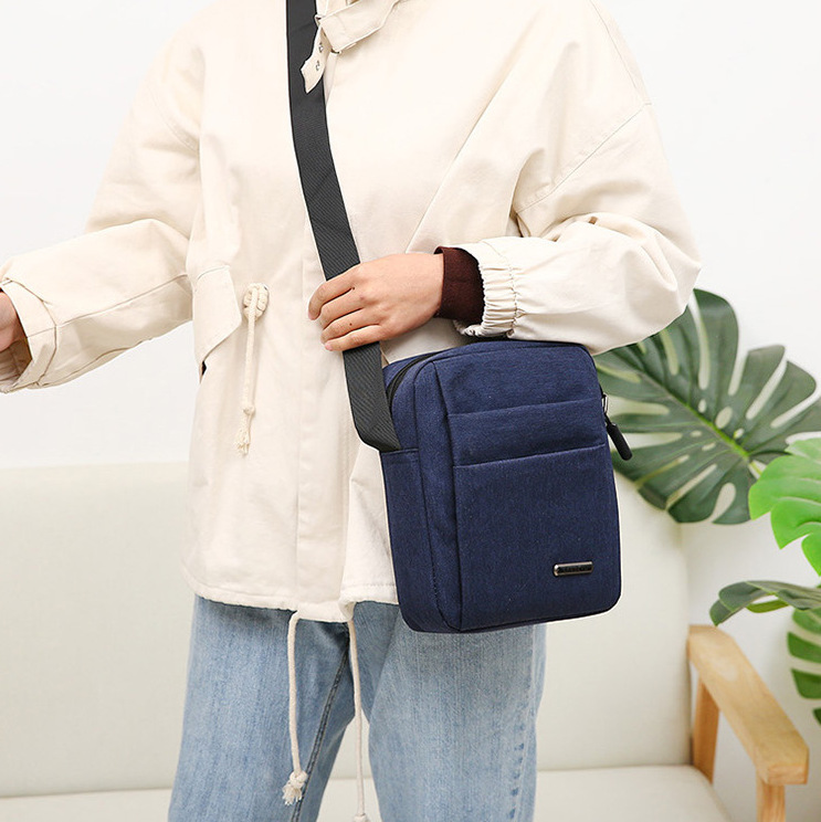 Túi đeo chéo nam, Túi nam đeo chéo Mini nhỏ gọn Slim Bag Unisex vải Oxford nhập khẩu chống thấm nước T44 - Đen