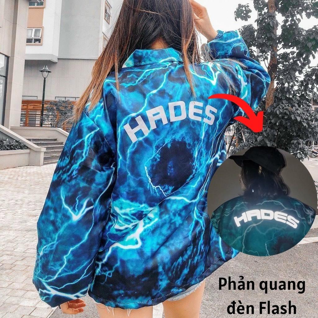 Áo khoác dù form rộng in phản quang Hades KD5