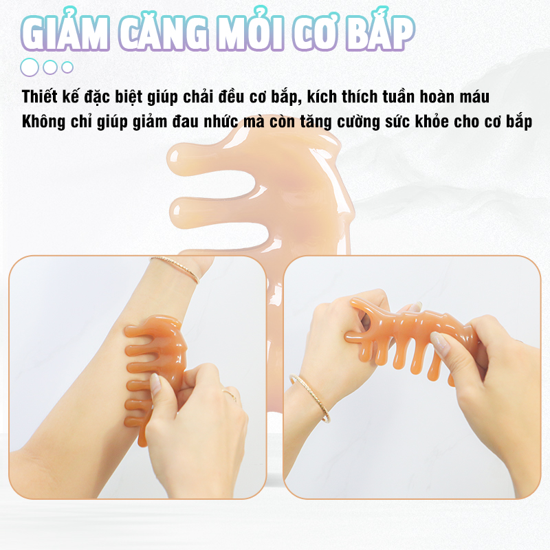 Lược massage kinh tuyến, massage da đầu Nikio NK-03C2 - Chăm sóc thư giãn đầu óc, Massage các huyệt bị trên mặt