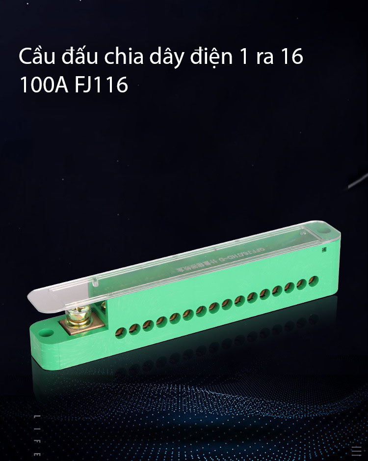 Cầu đấu chia dây điện 1 ra 16 100A FJ116