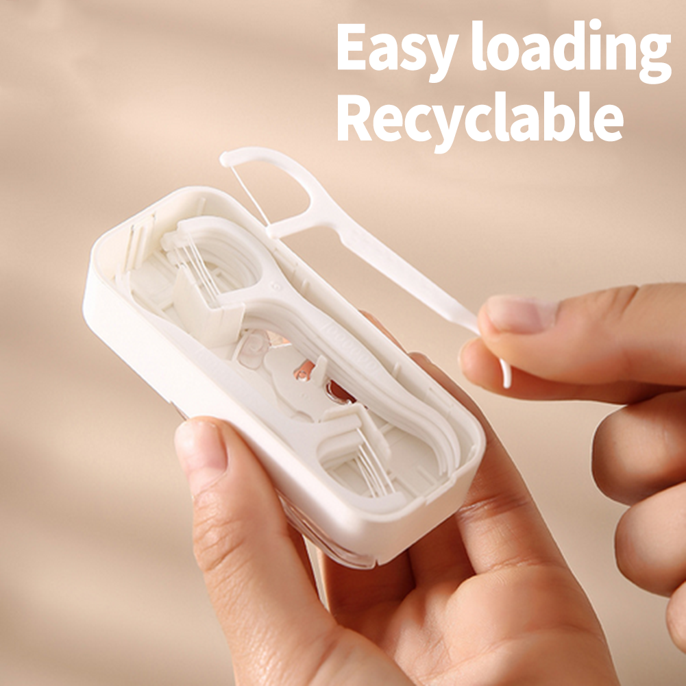 2 Gói Nhựa Tự Động Di Động Răng Flosser Hộp Bảo Quản Chỉ Chọn Hộp Đựng Tiện Lợi Thiết Thực Tuyệt Vời Cho Du Lịch Cắm Trại