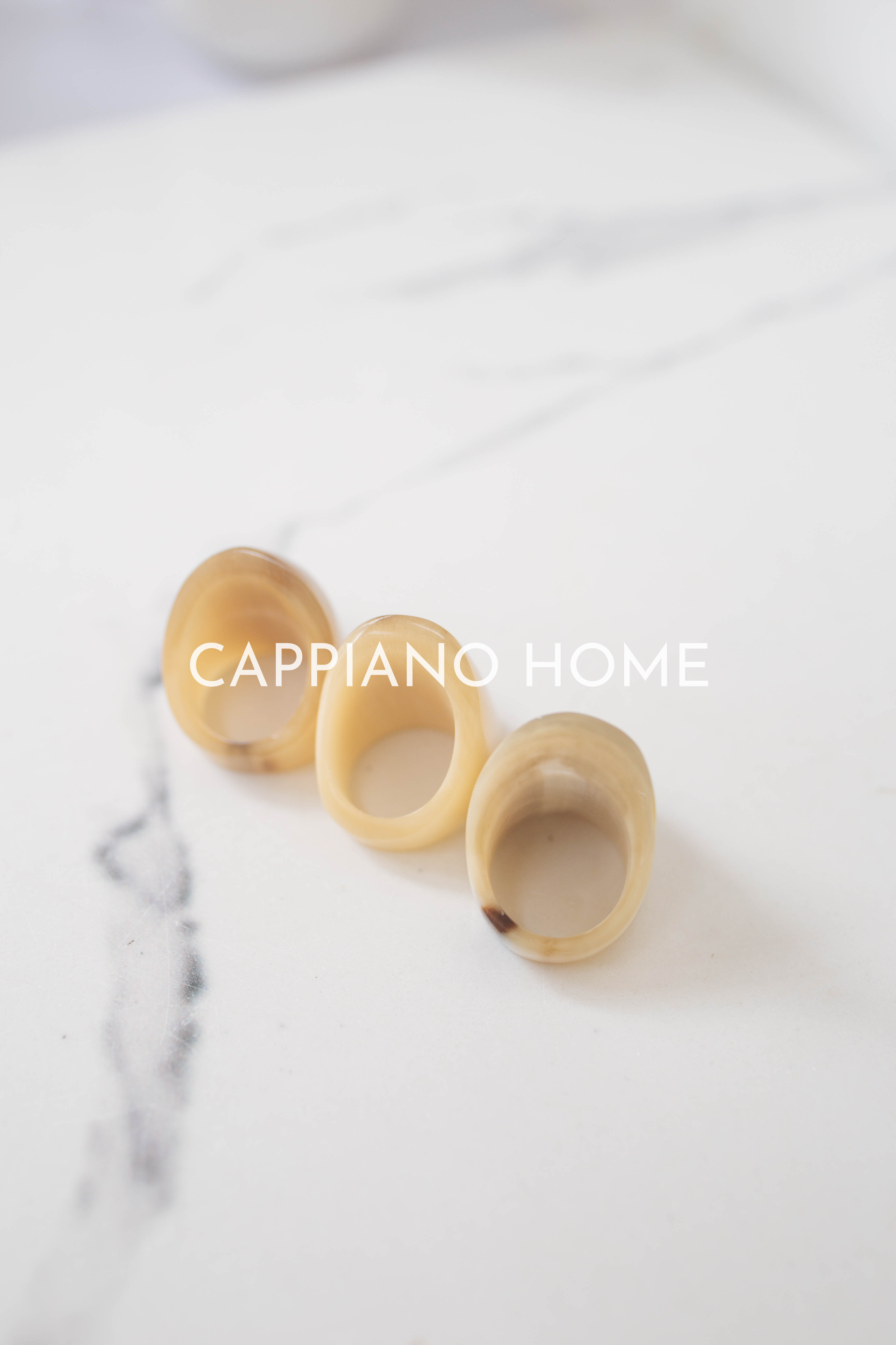 Nhẫn bằng sừng tự nhiên, chất liệu sừng cao cấp bản 2cm, nhẫn phụ kiện đeo tay | Cappiano home