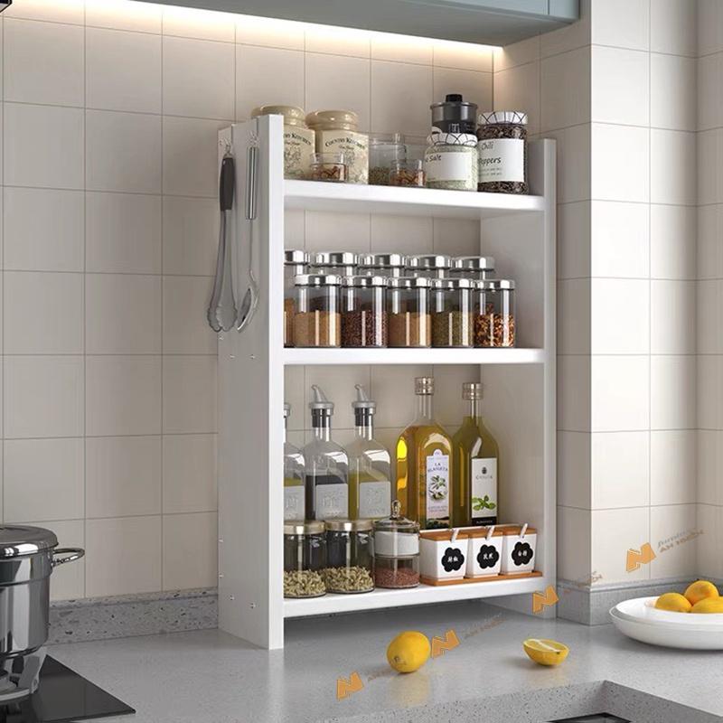 Made in VN Kệ đựng gia vị 2 tầng 3 tầng kệ nhà bếp gỗ mdf 17mm công ty Mộc Phát độ bền trên 30 năm AN047