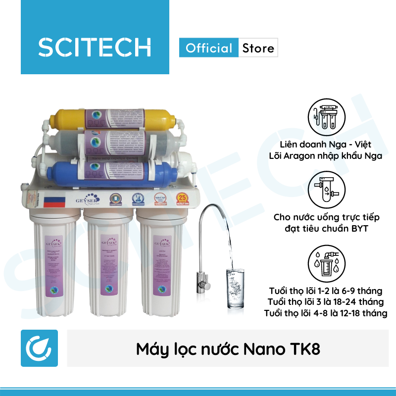 Máy lọc nước Nano TK8 by Scitech (Không dùng điện, không nước thải) - Hàng chính hãng