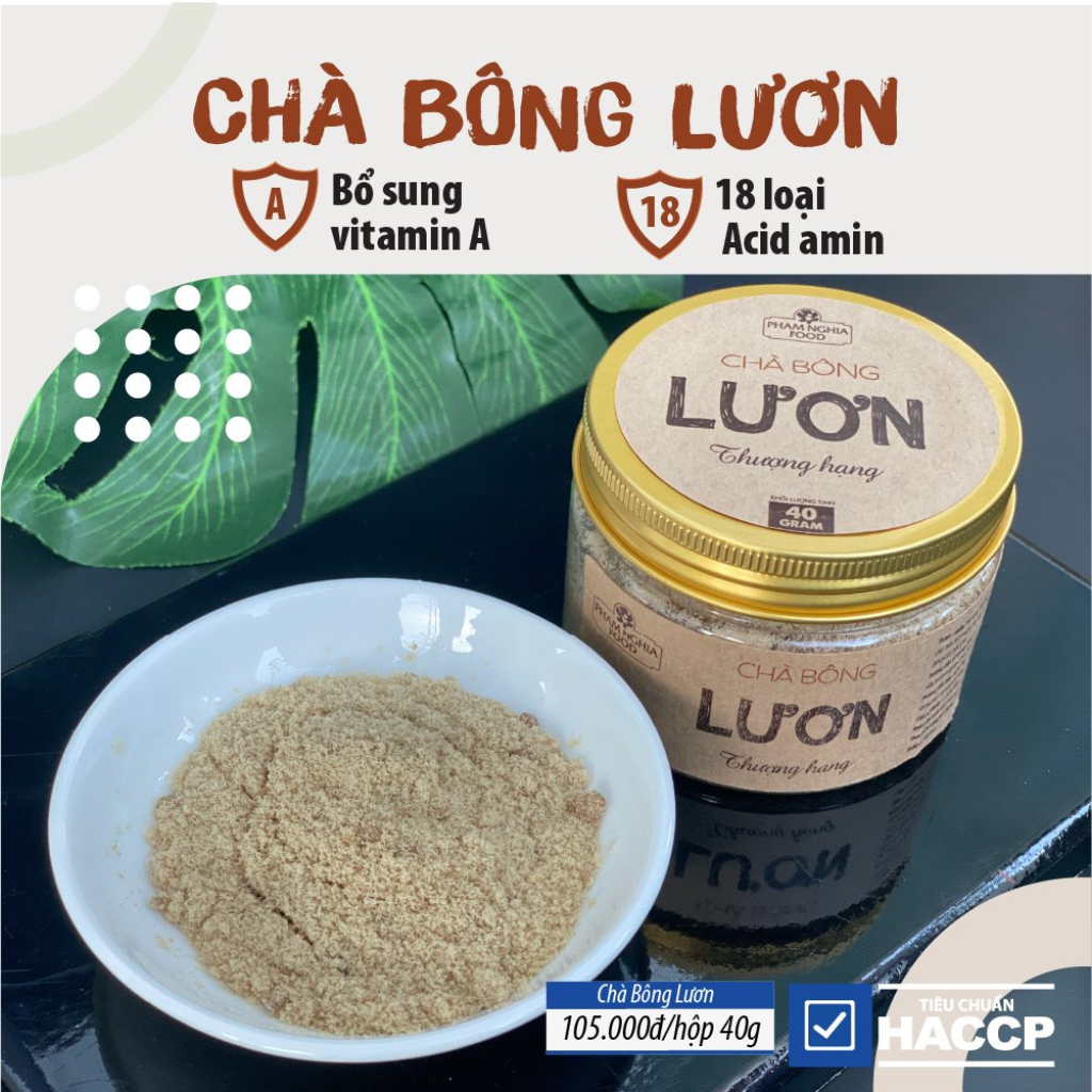 Chà bông Lươn thượng hạng Phamnghiafood 40gr - Ruốc lươn 92.4% thịt Lươn chuẩn VietGap. Cho bé dinh dưỡng, cho mẹ nhàn tênh