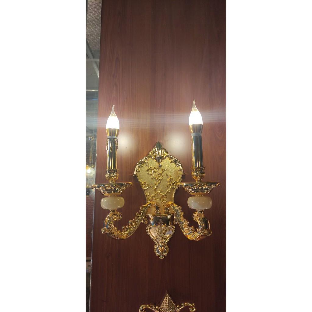 Đèn treo tường, đèn chùa đồng gắn tường Đồng Nguyên Chất mã w3001/2  Tặng kèm bóng Led