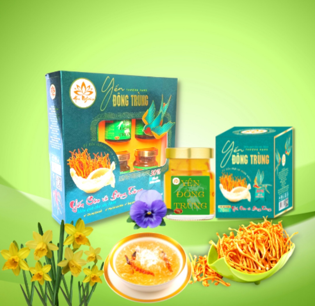 {HCM} YẾN TUOI CHUNG ĐÔNG TRÙNG HẠ THẢO HOA NGHIÊM  - Hàng Chính Hãng - 1 hộp 6 hủ - 1 hủ 70ml