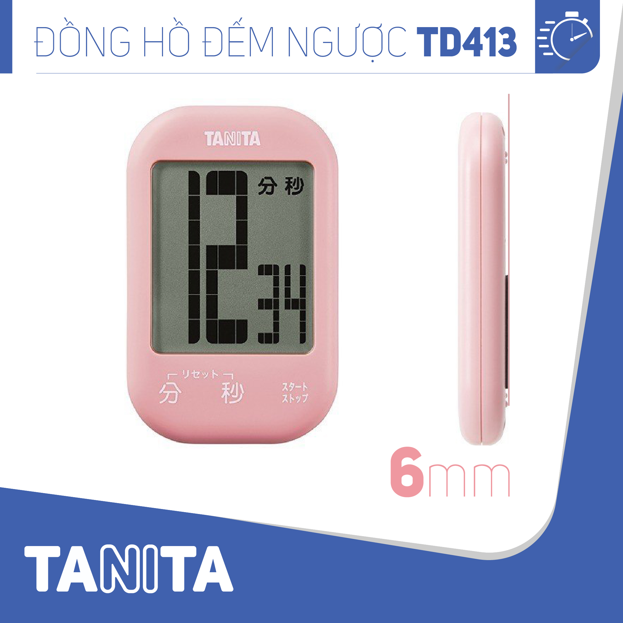 Đồng hồ đếm ngược Tanita TD413 Nhật Bản,Đồng hồ mini đếm ngược bấm giờ,Đồng hồ mini bấm giờ,Đồng hồ hẹn giờ,Đồng hồ bếp,Đồng hồ đếm ngược thời gian,đồng hồ bấm giờ đếm ngược,Đồng hồ điện tử đếm giờ,Đồng hồ điện tử đếm ngược