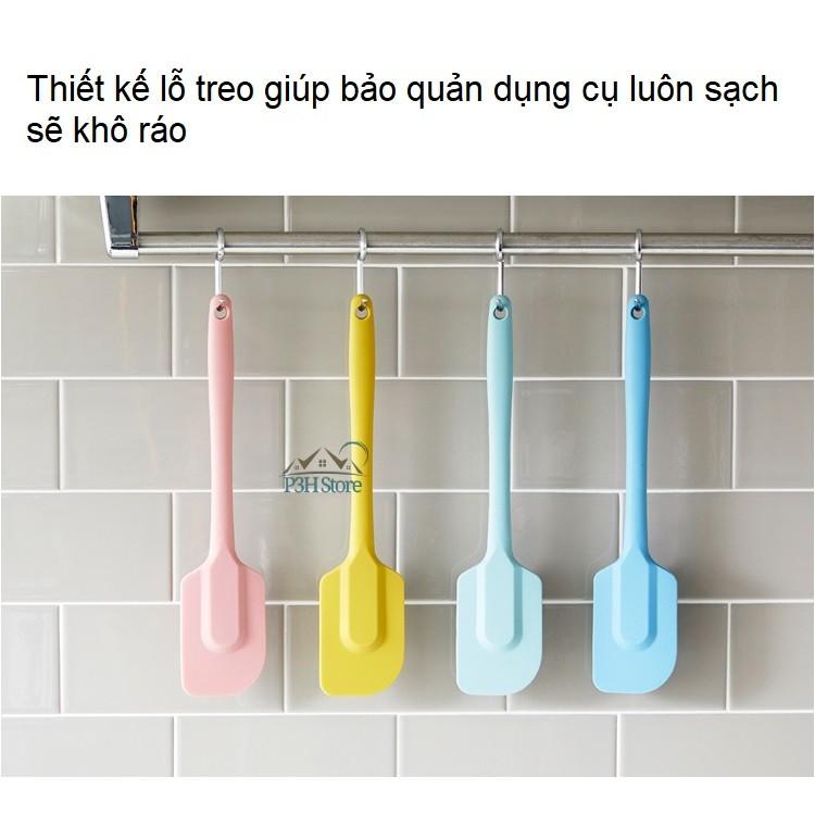 Phới vét bột silicone Lock&amp;Lock cáng dài dụng cụ lật đồ ăn chịu nhiệt chuyên dụng CKT223