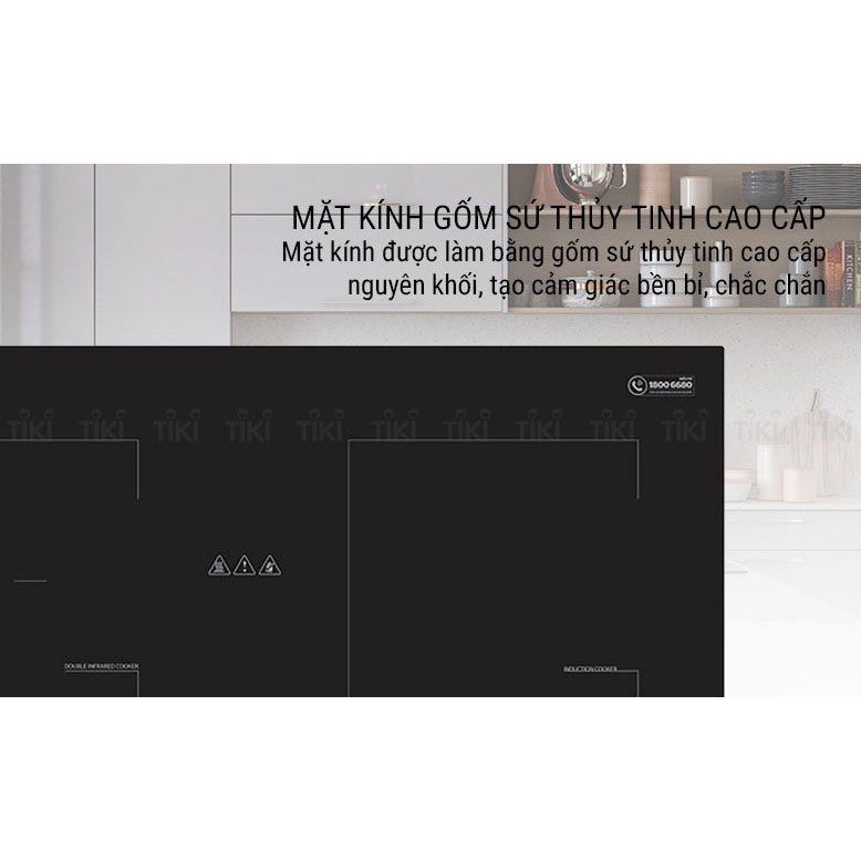 Bếp Âm Đôi Từ - Hồng Ngoaị Sunhouse Mama MMB9100VN - Hàng Chính Hãng