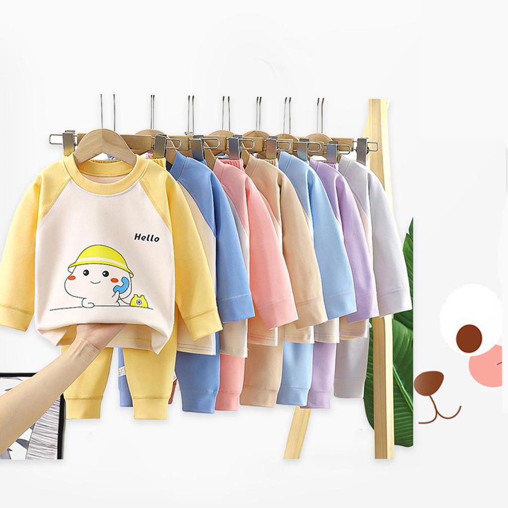 Bộ Nỉ Nhung Ấm Áp Mềm Mịn Cho Bé Trai, Bé Gái | Bộ Thu Đông Mềm Mại, Thoải Mái Cho Bé