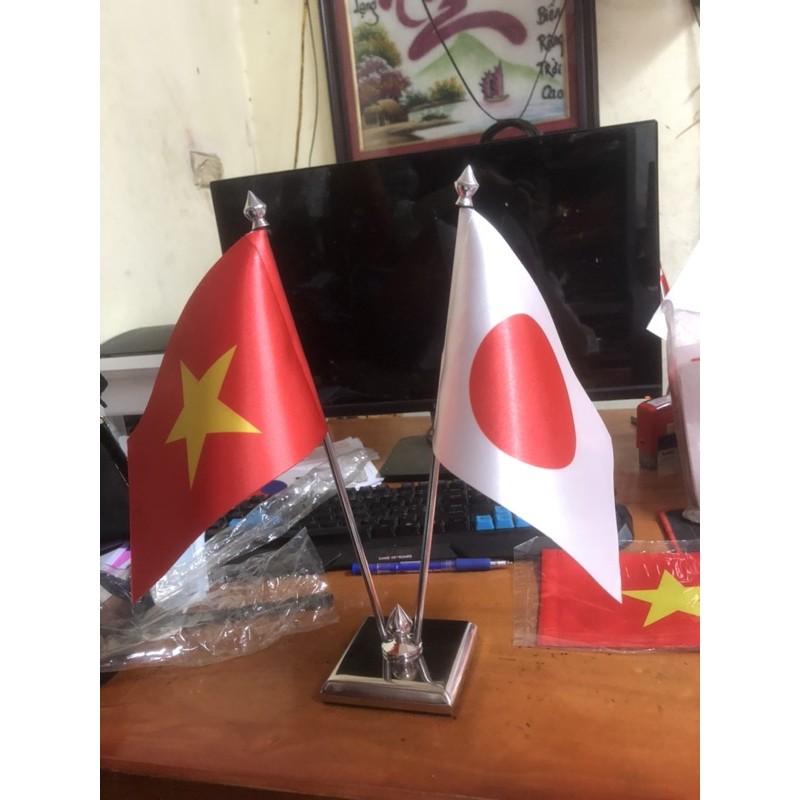 Cờ để bàn đế vuông Việt Nam - Nhật Bản