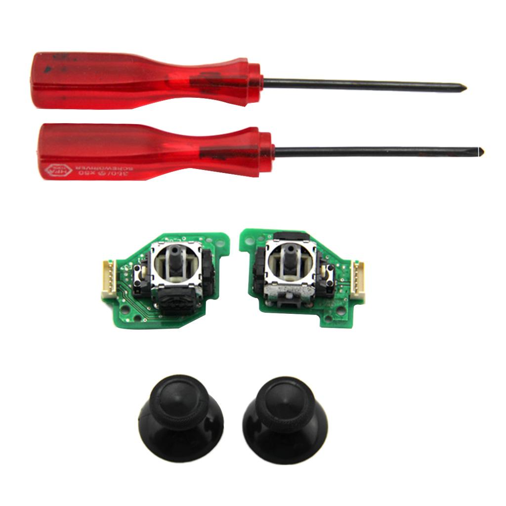 Repair 3D Analog Stick Joystick + 3D Analog Cap +2pcs Screw Driver for  Nintendo Wii U Gamepad