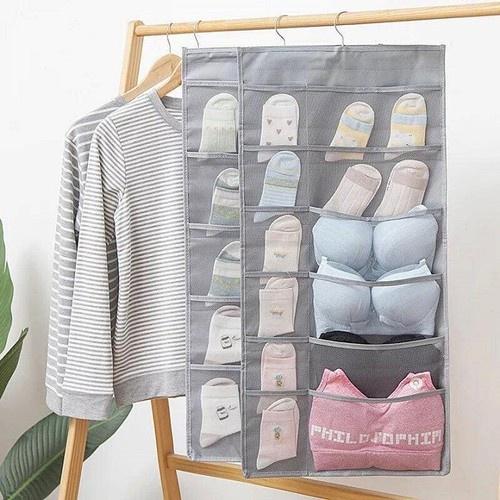 Túi treo đồ đa năng 18 ô 2 mặt siêu gọn siêu tiện lợi