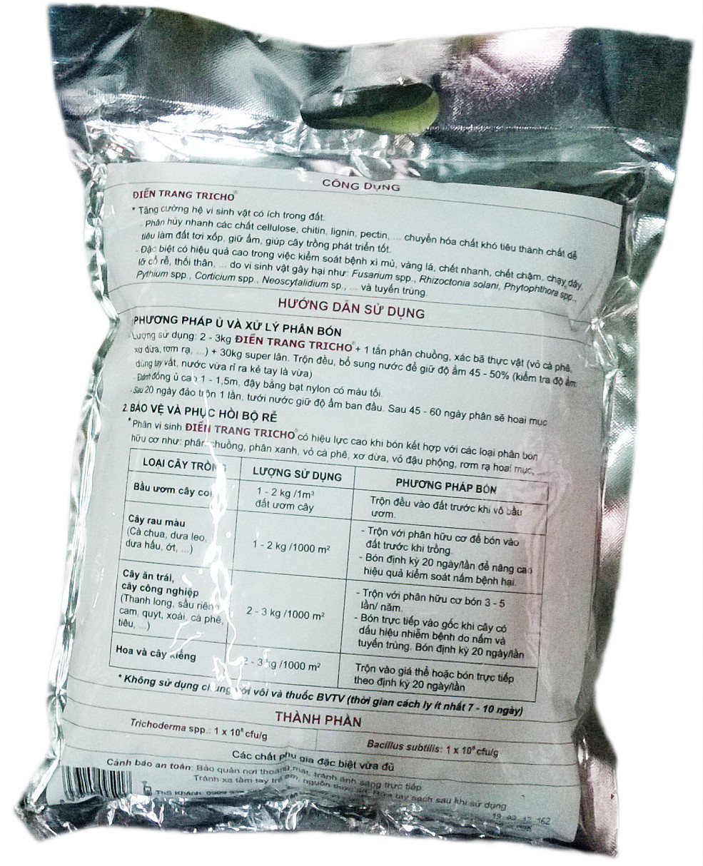 Chế phẩm sinh học hữu cơ vi sinh Trichoderma 1000g - Trichoderma fungi 1000g