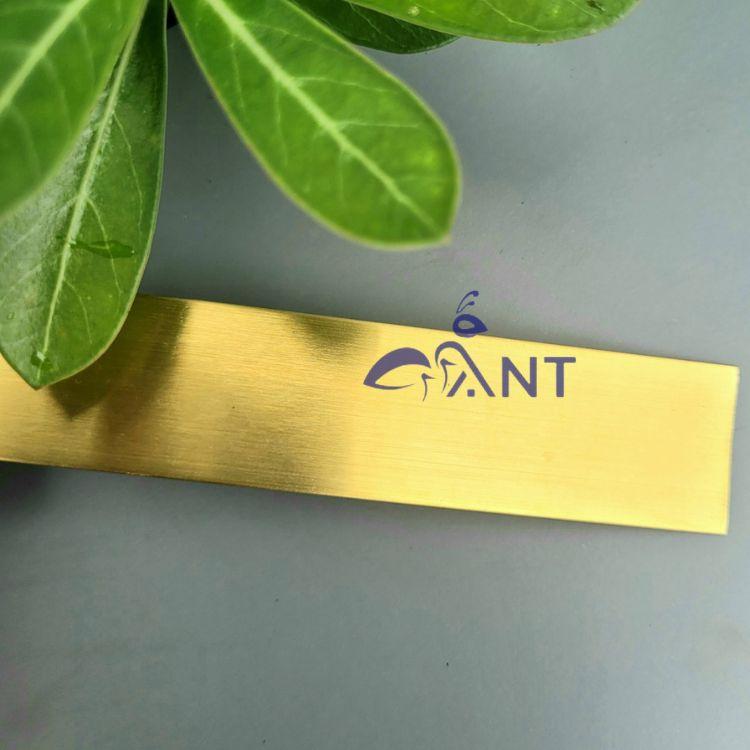 La cuộn inox vàng xước, Nẹp trang trí la inox dán tường 1cm - 3cm, giá 1m