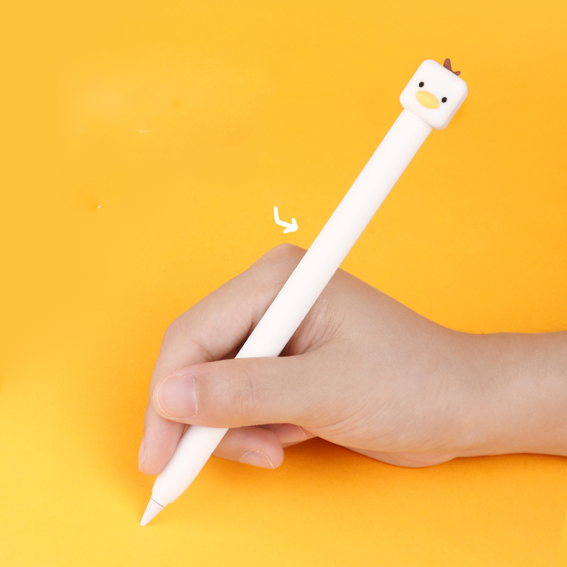 Ốp silicon bảo vệ cho bút Apple Pencil 2 Hình Chú Vịt Cute Duck