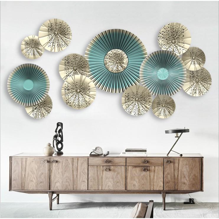 Decal dán tường trang trí - LÁ SEN XANH HIỆN ĐẠI SẮC NÉT