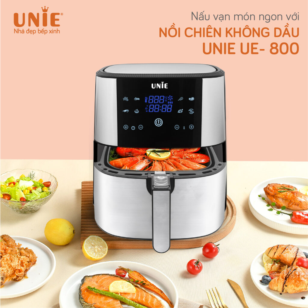 Nồi chiên không dầu UNIE UE-800 công suất 1800W dung tích 8L - Hàng chính hãng