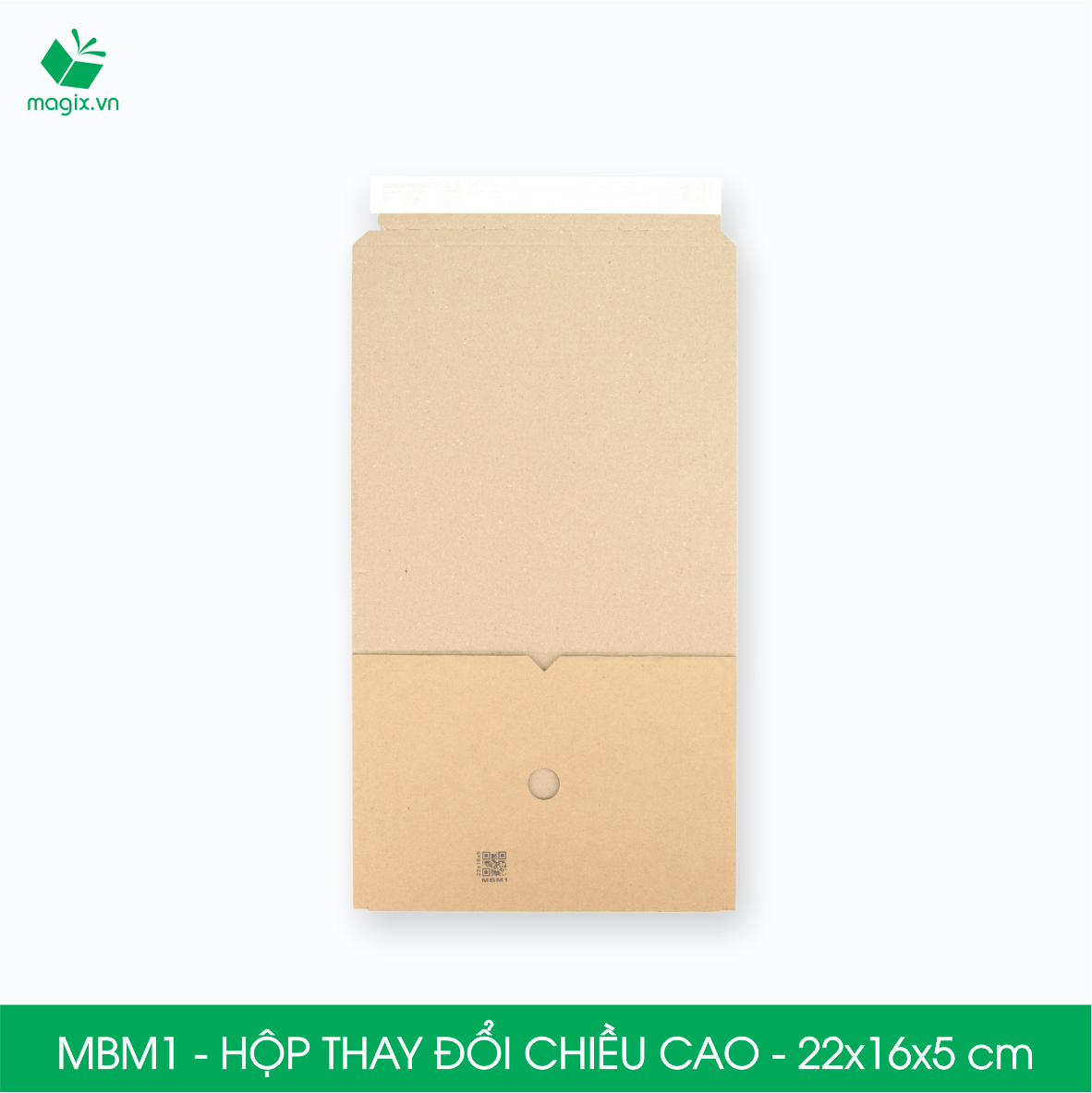 MBM1 - 22x16x5cm - Combo 100 Hộp carton thay đổi chiều cao - Thùng carton đóng hàng