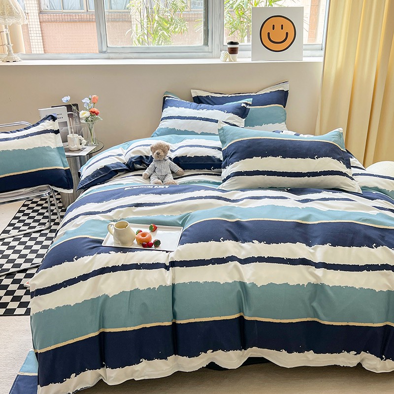 Bộ chăn ga gối Sóng Biển poly cotton cực đẹp
