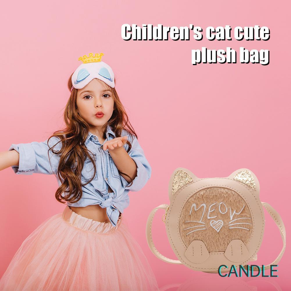 Túi Đeo Chéo Hình Mèo Dễ Thương Cho Bé Gái