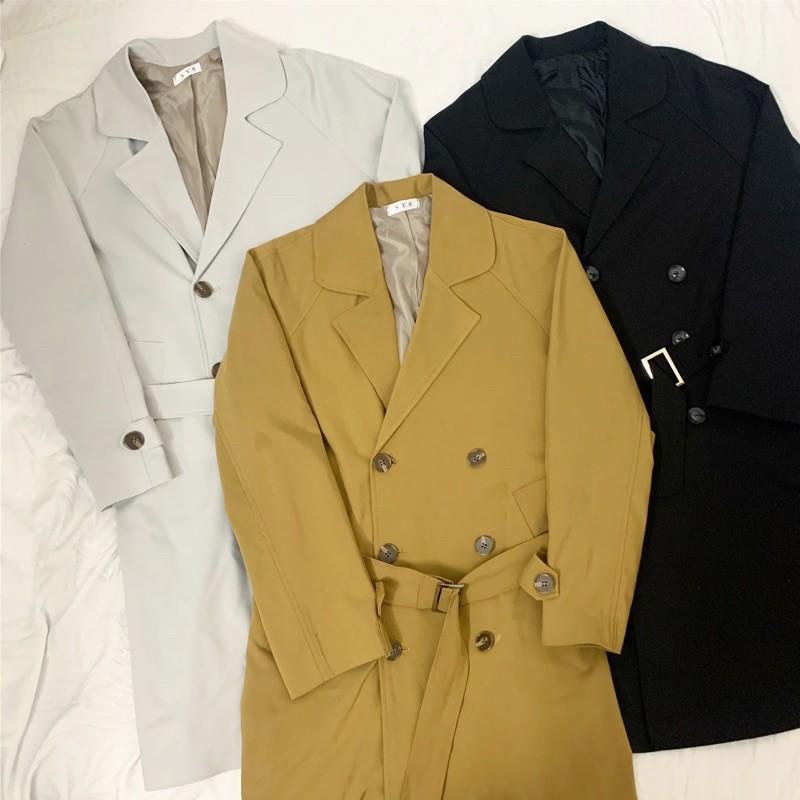 1 Áo măng tô dáng dài nam nữ - Long Trench Coat