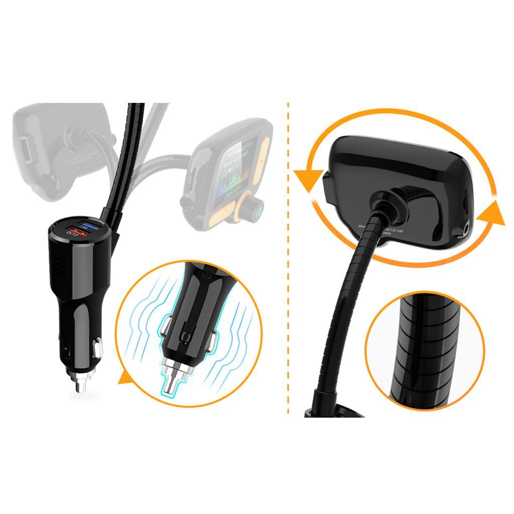 Handsfree Wireless Bluetooth Car FM Transmitter Kit Mp3 Player 2 USB Charger