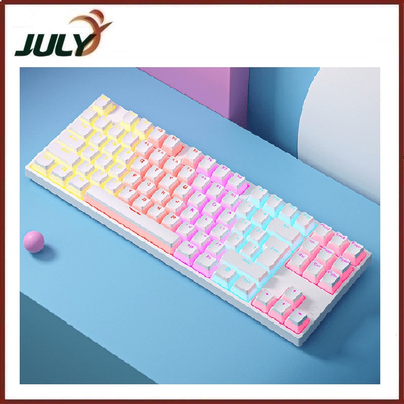 Bàn phím cơ ZIFRIEND KA802T sử dụng Blue Switch thiết kế mini nhỏ gọn chỉ 87 phím với keycap pudding xuyên led cực đẹp - JL -HÀNG CHÍNH HÃNG