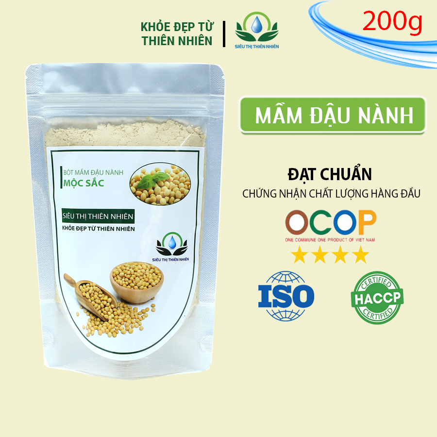 Đặc Sản Tam Đảo - Bột Mầm Đậu Nành Mộc Sắc 200g Làm đẹp da, giảm căng thẳng mất ngủ - OCOP 4 SAO