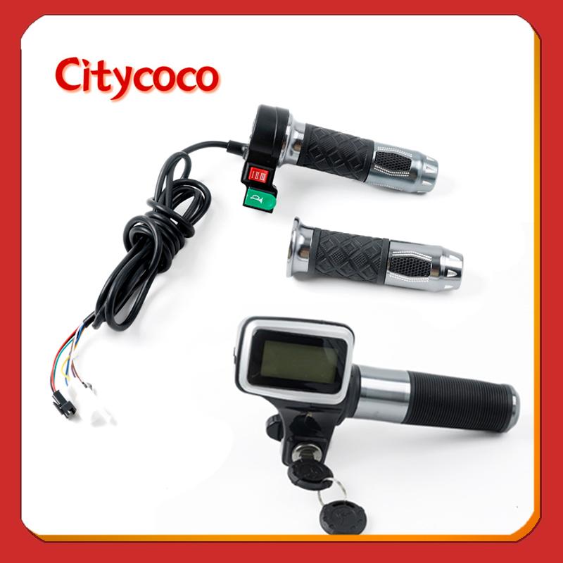 60V Tay Cầm Xoay LCD Công Tắc Hiển Thị Sạc Điều Khiển Tốc Độ 3 Công Tắc Tốc Độ Citycoco Ván Trượt Tái Trang Bị Phụ Kiện Color: 1 Set B