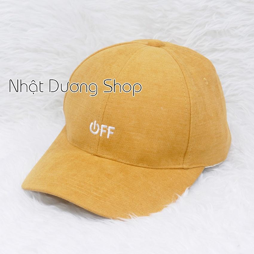 Mũ lưỡi trai, Nón kết vải nhung thêu chữ OFF đẹp thời trang phù hợp cho cả nam và nữ.