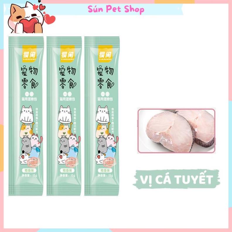 Combo 10 thanh súp thưởng cho mèo hương vị thơm ngon