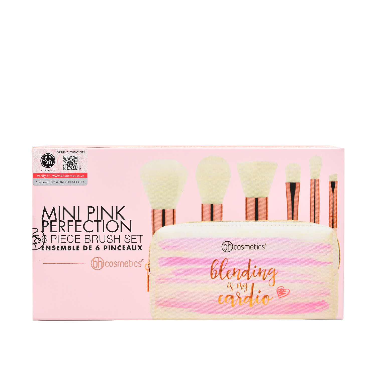 Bộ Cọ Trang Điểm 6 Cây Bh Cosmetics Mini Pink Perfection