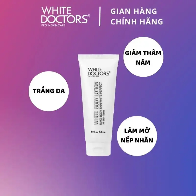 Kem Dưỡng Thể Trắng Da White Doctors White Body Lotion 170ml