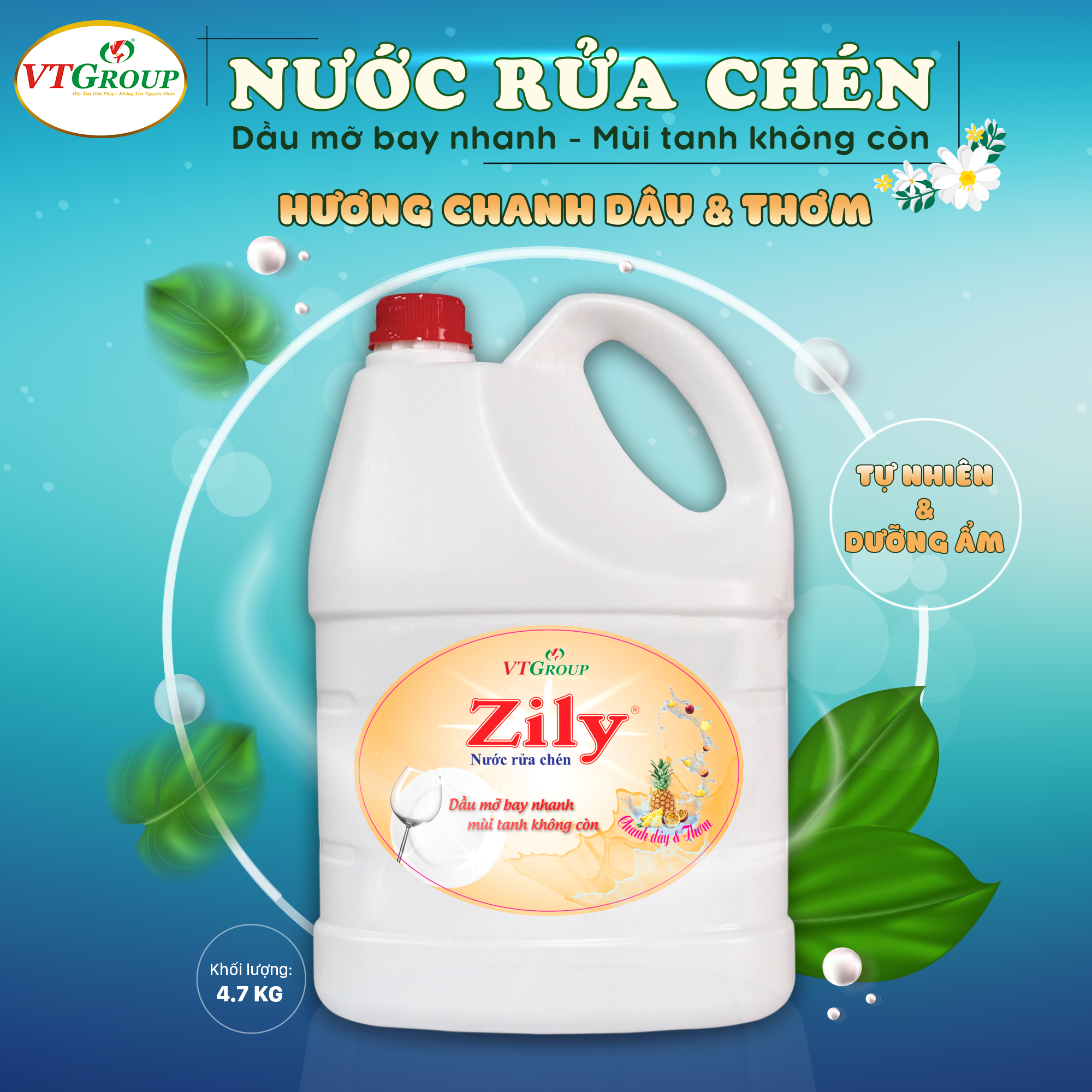 Nước rửa chén Zily 4.7kg (thùng)