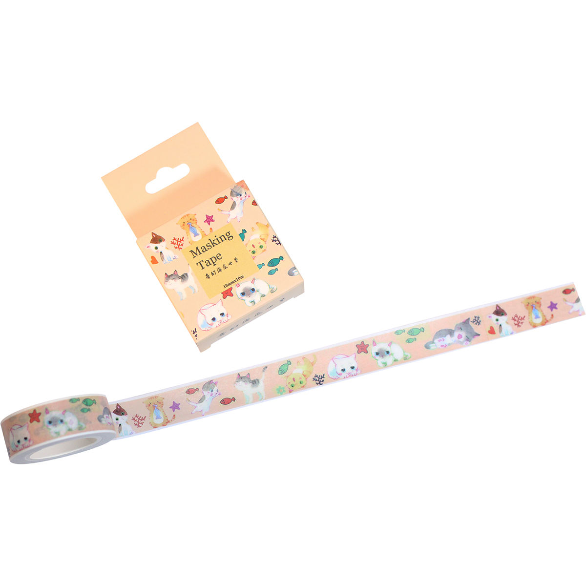 Băng Keo Giấy Trang Trí Masking Tape - Mèo