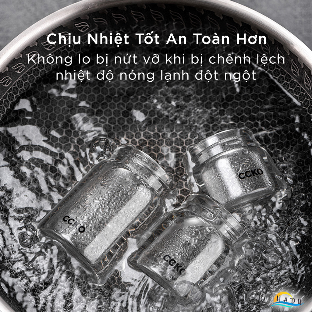 Hũ Chưng Yến Đựng Sữa Chua 100ml 150ml 200ml Thủy Tinh Nắp Inox 304 Cao Cấp Đạt Chất Lượng Đức CCKO