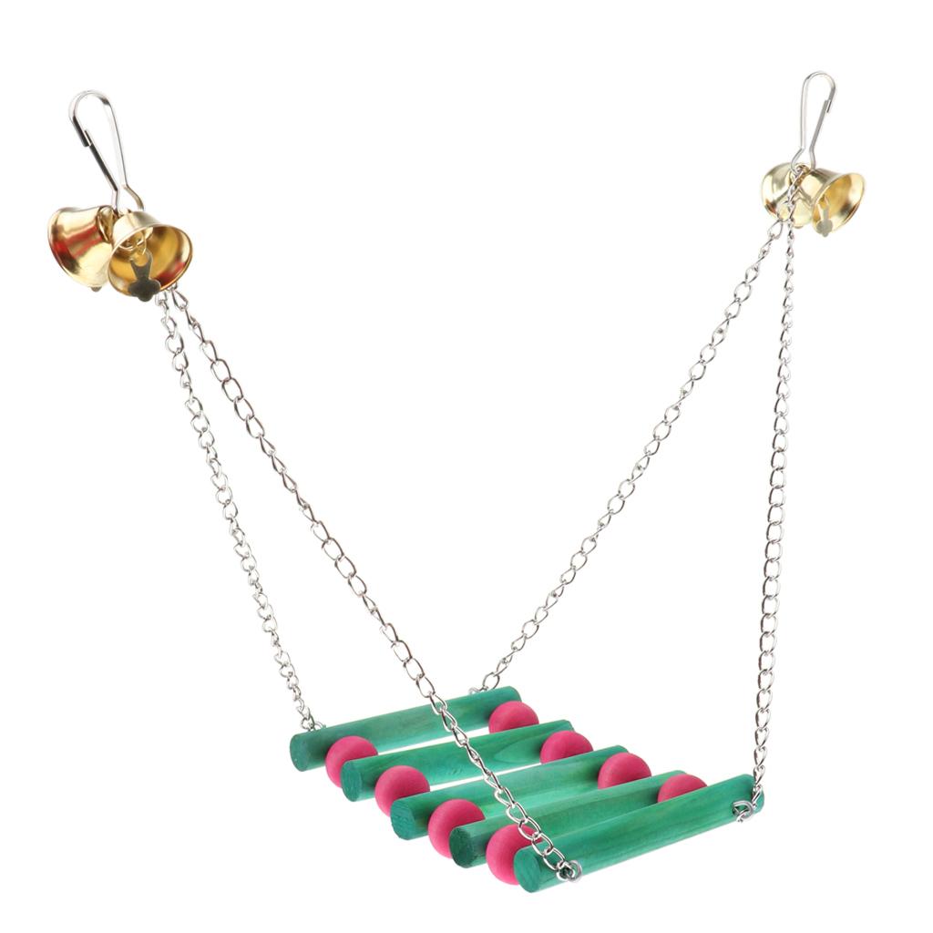 Pet Parrot Chew Swing/Tunnel/Bell Toys Cage Decoration Hanging Toy