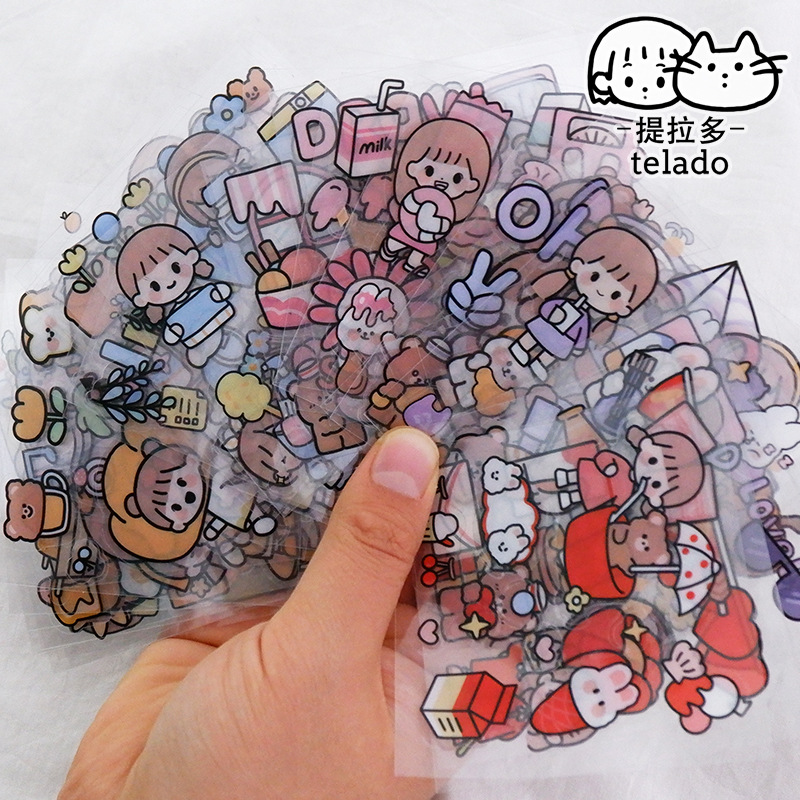 Sticker 2D dán bình nước 1 miếng từ 7-10 sticker, sticker trang trí