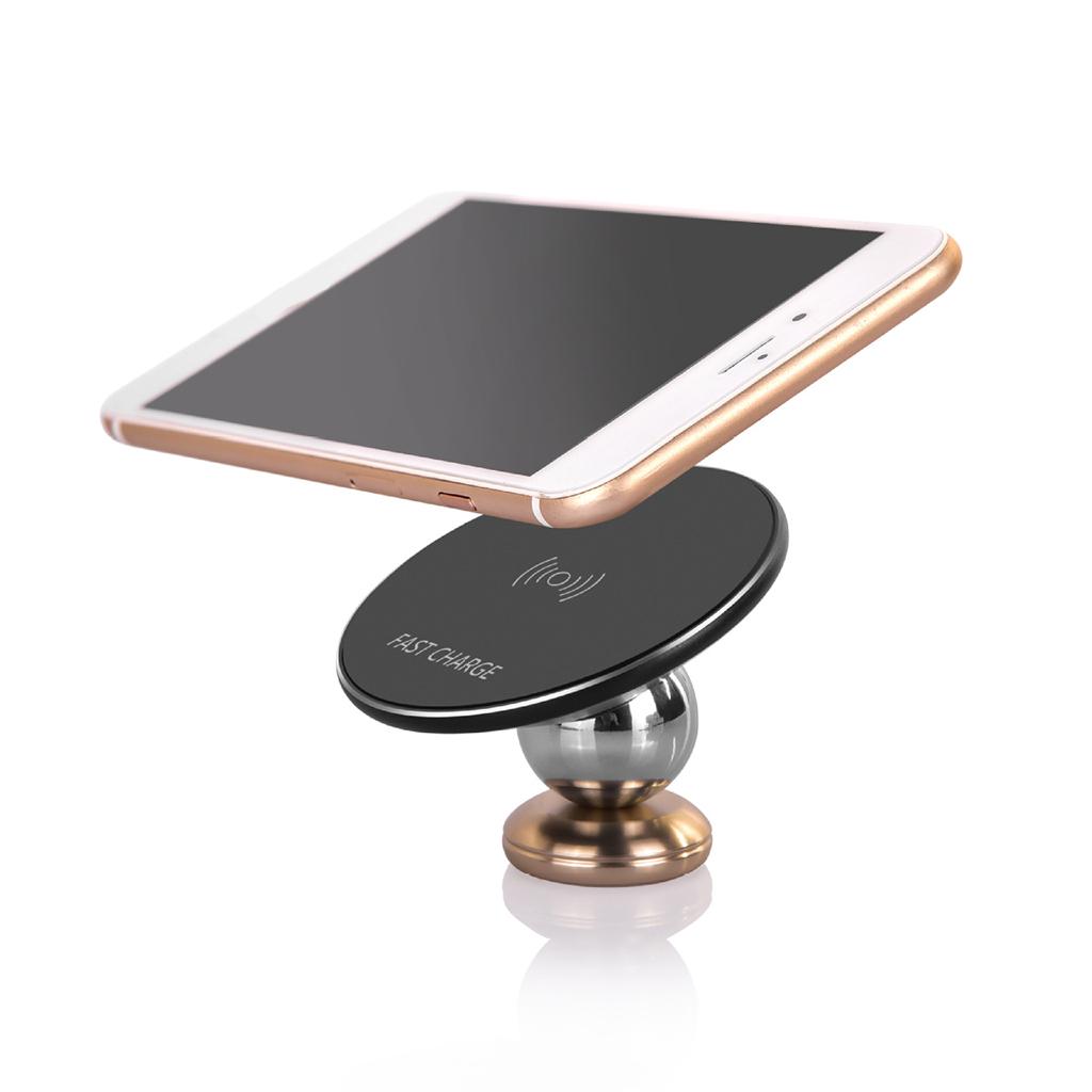 Magnetic Wireless Car Charger Air Vent/Dashboard 3-in-1 Car Mount Phone Holder with Cradle for QI Charging Phones, Such as Samsung Galaxy 8/S8/S8+ and More