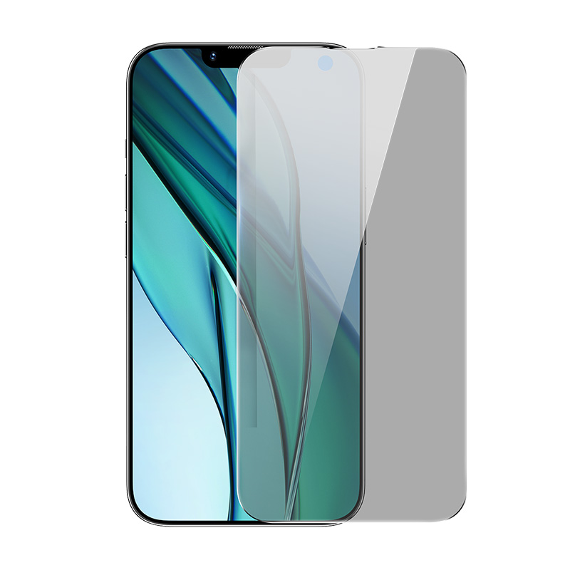 Kính Cường Lực Chống Bụi Màn Loa All-glass Crystal Peep-proof Tempered Glass EasyStick Film  iP14